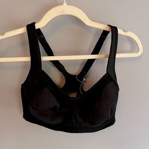 Syrokan Underwire High Impact Sports Bra Size 34DD Black NWT